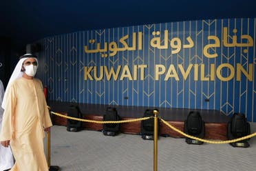 Sheikh Mohammed bin Rashid visits Kuwait pavilion at Expo 2020 Dubai. (Twitter)