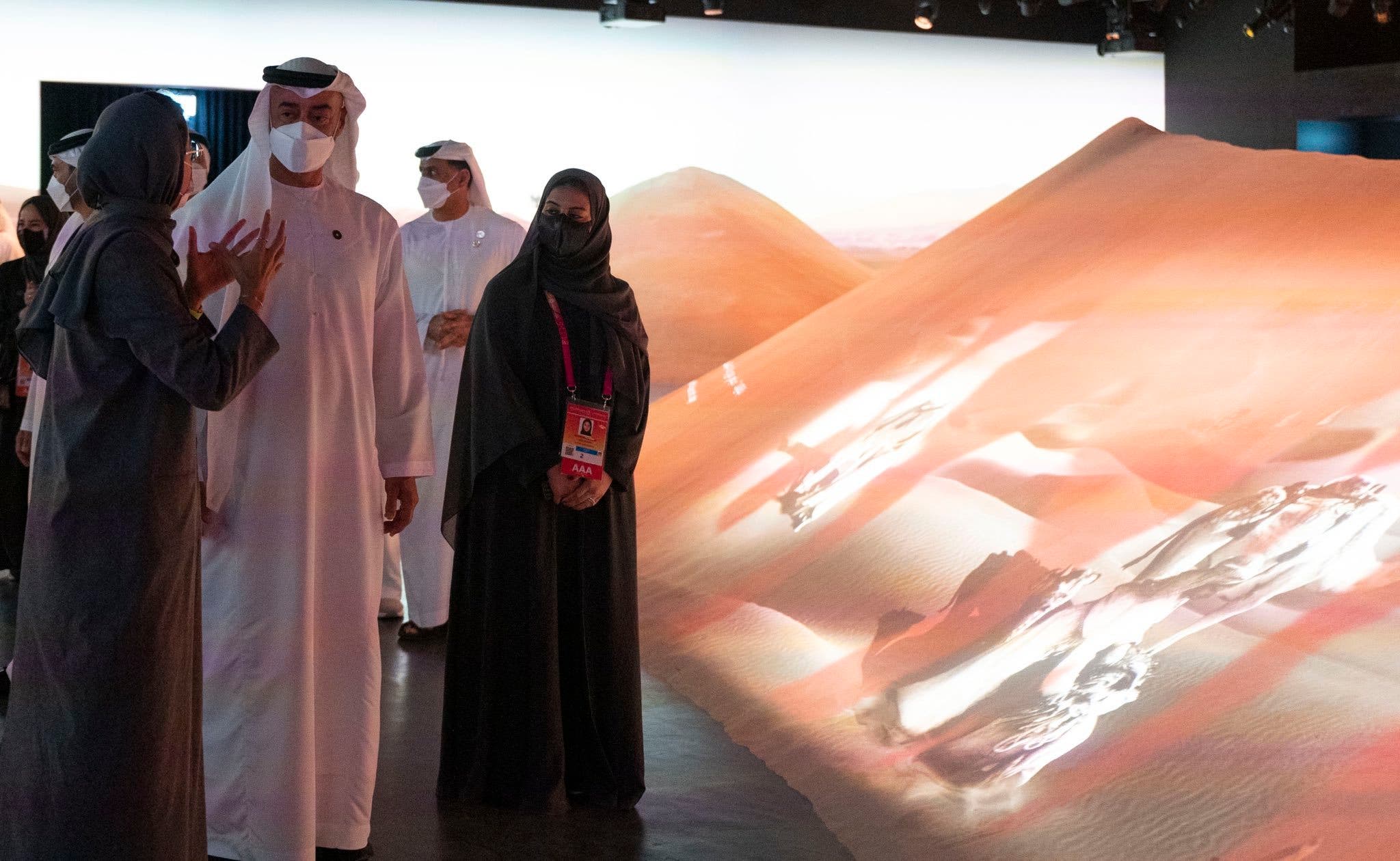Sheikh Mohamed bin Zayed visits UAE Pavilion at Expo 2020 Dubai. (Twitter)