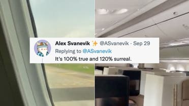 Norwegian national Alex Svanevik, who runs a business in Singapore, documented his experience on social media. (Supplied: Twitter)