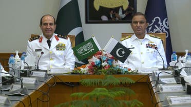 سعودی امیر البحر اپنے پاکستانی ہم منصب کے ہمراہ