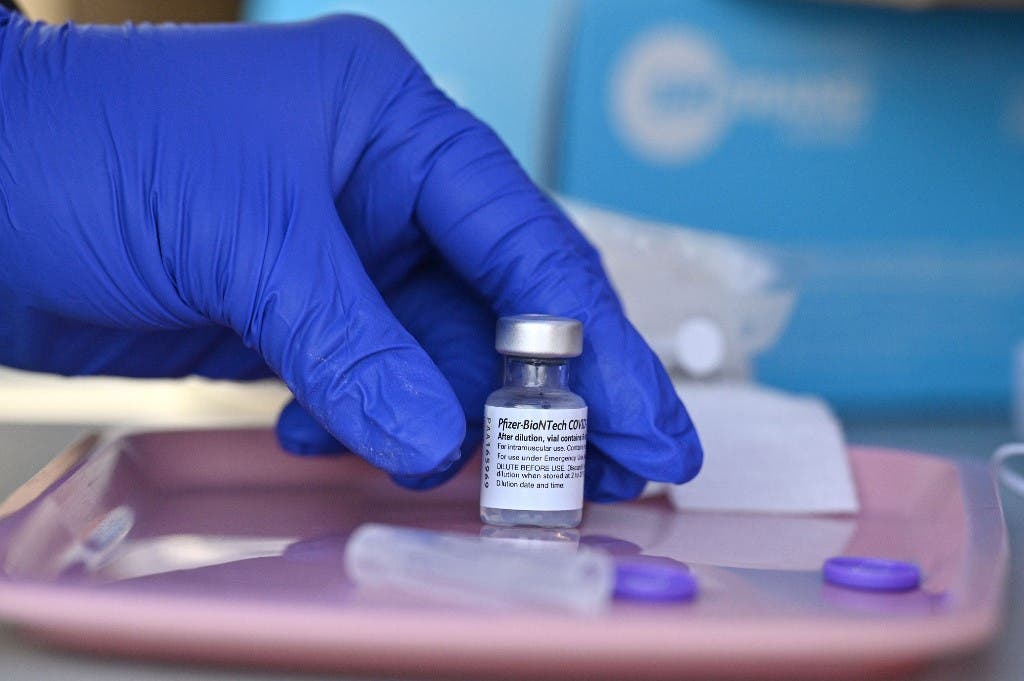 A sample of the Pfizer vaccine
