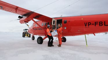 In a handout photograph released on October 7, 2021 doses of the Oxford/AstraZeneca COVID-19 vaccine are delivered to the British Antarctic Survey's Rothera Research Station on Adelaide Island in Antarctica on October 6, 2021. (Matthew Phillips/British Antarctic Survey/ AFP)