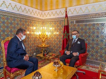  استقبال العاهل المغربي الملك محمد السادس لعزيز أخنوش عقب فوز حزبه بالانتخابات