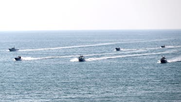 Military units of the IRGC Ground Force are seen on boats as they launched war games in the Gulf, December 22, 2018. (File photo: Reuters)