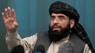 Suhail Shaheen, a member of Taliban's negotiation team, speaks during a joint news conference in Moscow, Russia March 19, 2021. Alexander Zemlianichenko/Pool via REUTERS
