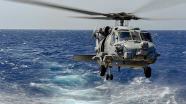 This handout picture released by the US Navy on May 9, 2019 shows an MH-60R Sea Hawk Helicopter. (AFP)