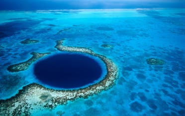 The Great Blue Hole in Belize. (Twitter)