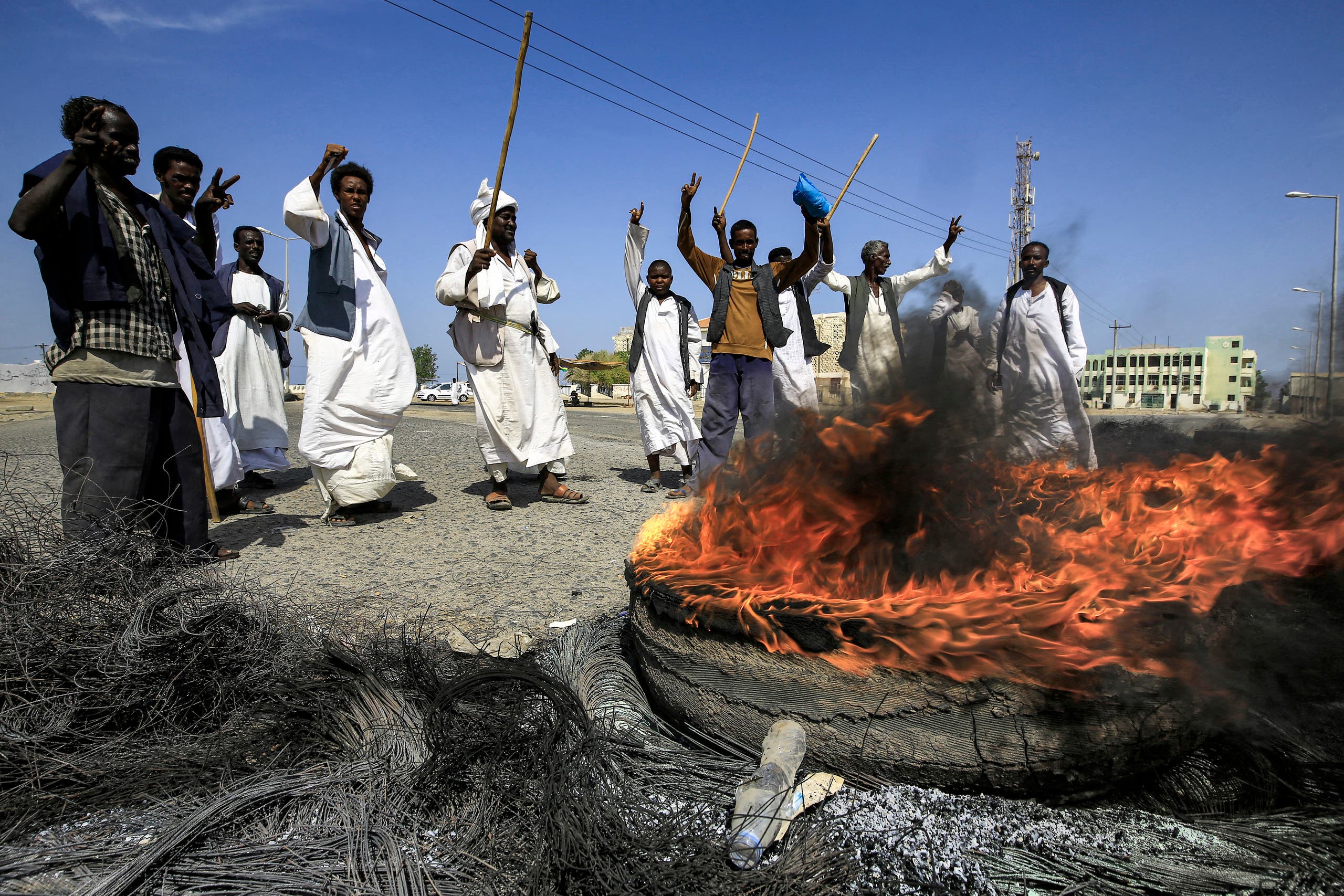 من احتجاجات شرق السودان (أرشيفية- فرانس برس)