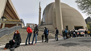 The forum of the DITIB central mosque in Cologne, Germany. (File photo: AP)