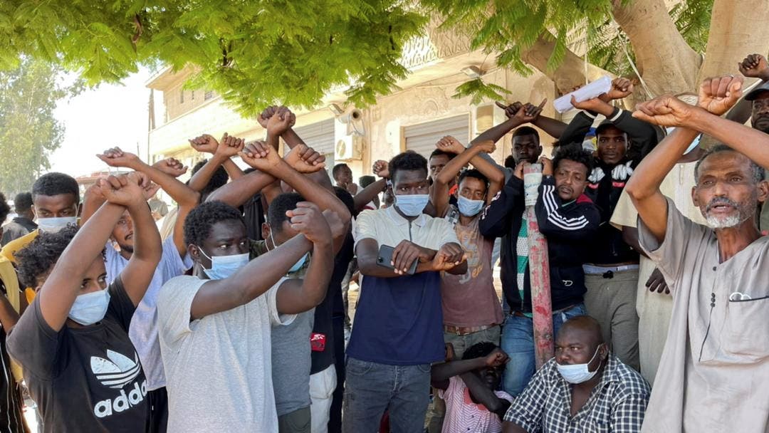 Refugees and migrants in Tripoli, Libya (Reuters)