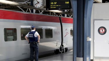 A Belgian police officer stands guard on a platform at the Thalys high-speed train terminal at Brussels Midi/Zuid railway station, August 22, 2015. (File photo: Reuters)