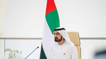 UAE Vice President, Prime Minister and Ruler of Dubai, Sheikh Mohammed bin Rashid chaired a cabinet session on October 12, 2021. (Twitter/HHShkMohd)