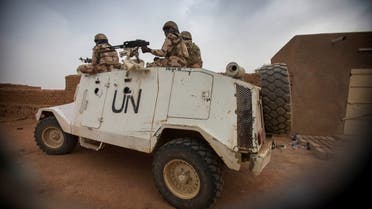 Members of MINUSMA Chadian contingent patrol in Kidal, Mali December 17, 2016. Picture taken December 17, 2016. MINUSMA/Sylvain Liechti handout via REUTERS ATTENTION EDITORS - THIS PICTURE WAS PROVIDED BY A THIRD PARTY.