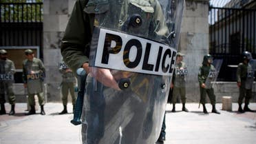 Iranian police stand guard in front of the German embassy during a protest gathering in Tehran July 11, 2009. (File photo: Reuters)
