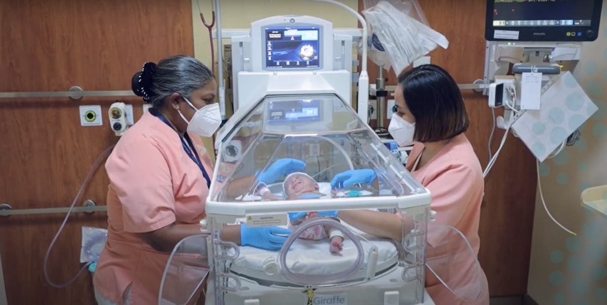 Adel was born on March 20 at Danat Al Emarat Hospital for Women & Children in Abu Dhabi at 23 weeks. (Screengrab)