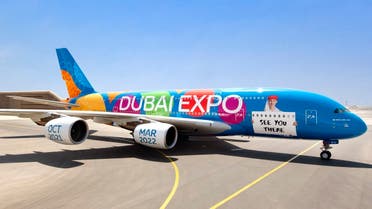 Emirates to perform low level flypasts over Dubai's Sheikh Zayed Road and the Expo 2020 site on october 13 and 14, 2021. (Supplied)