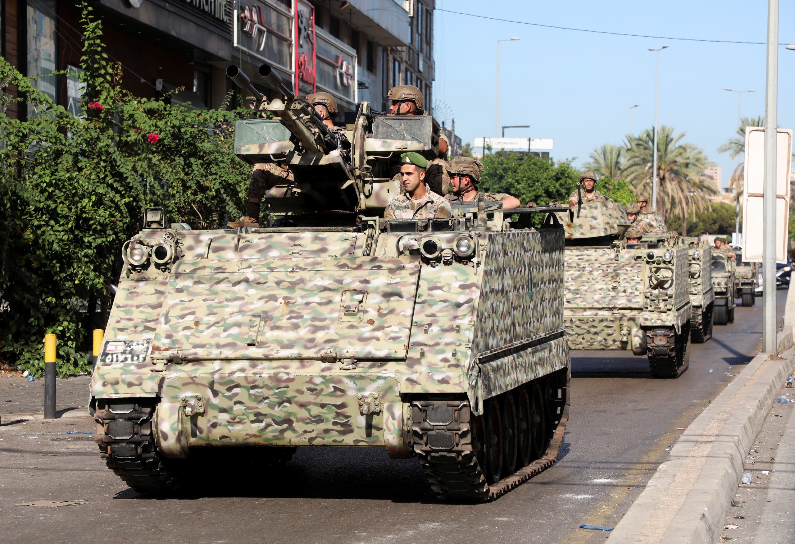 عناصر من الجيش اللبناني في بيروت يوم 15 أكتوبر