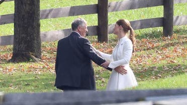 Jennifer and Bill Gates posing for a photoshoot at their Westchester estate in New York. (Twitter)