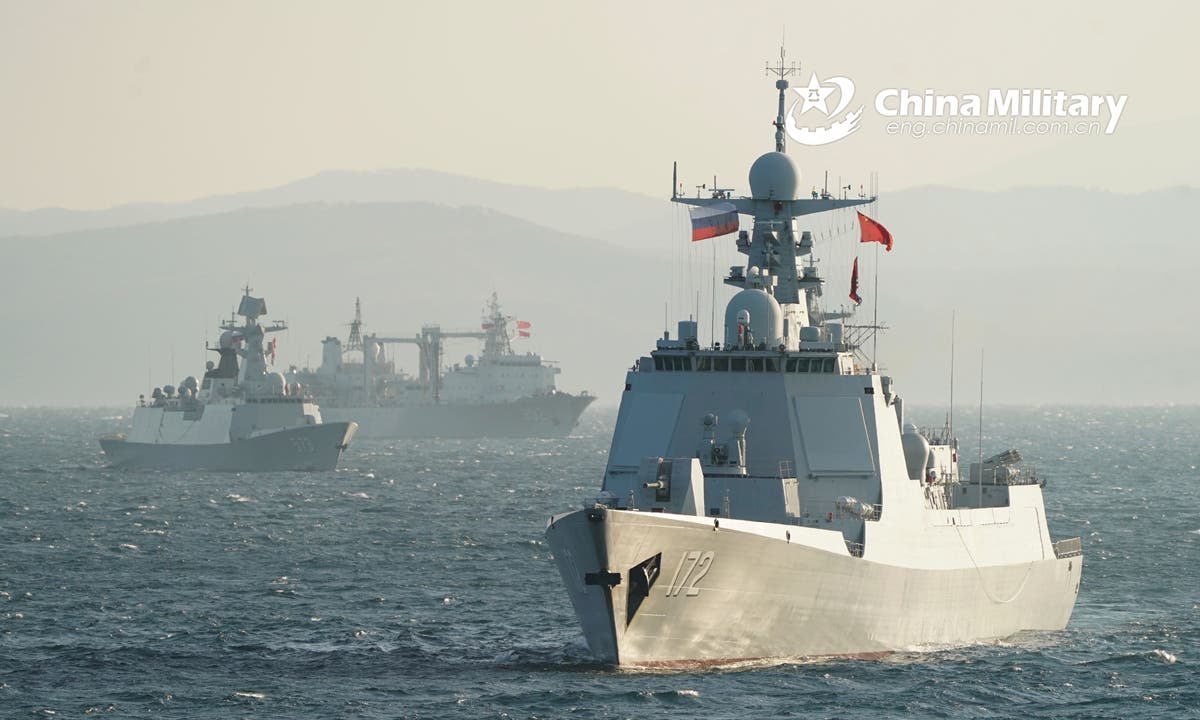 مناورات روسية صينية في بحر اليابان الأسبوع الماضي