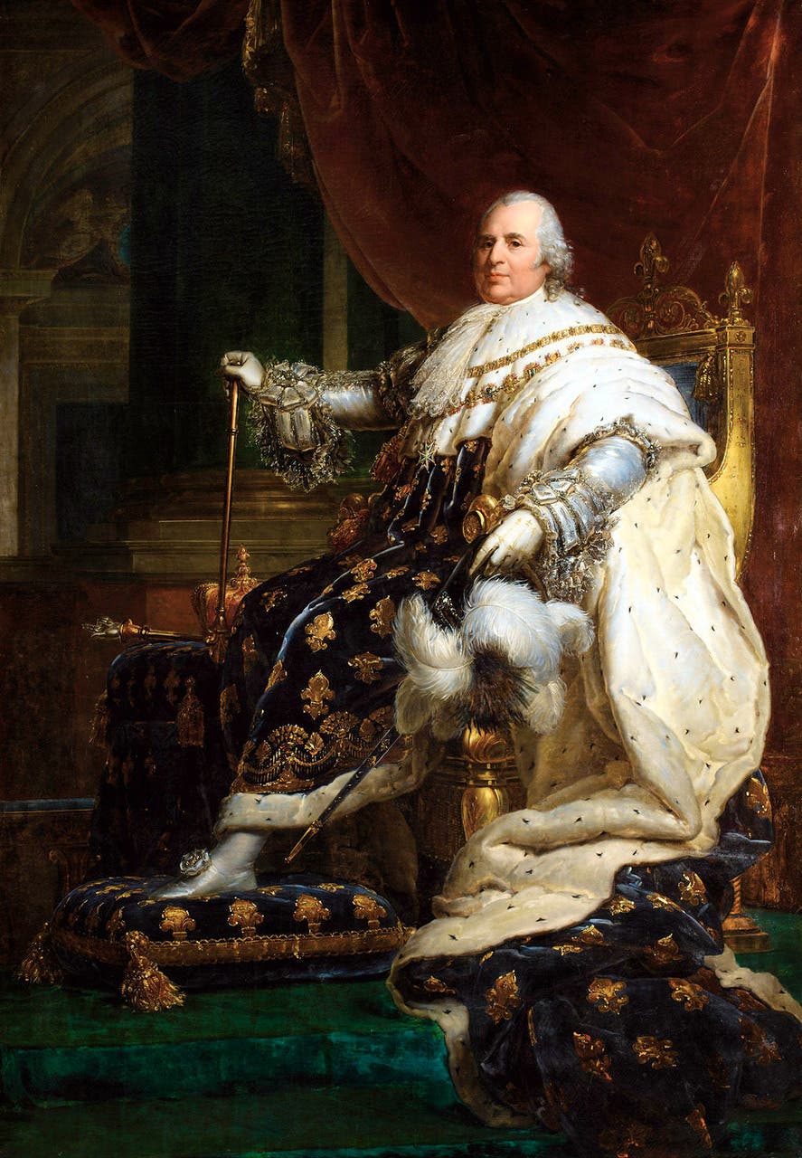 لوحة تجسد الملك لويس 18
