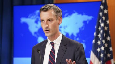 US State Department Spokesman Ned Price holds a press briefing on Afghanistan at the State Department in Washington, DC, August 16, 2021. (AFP)