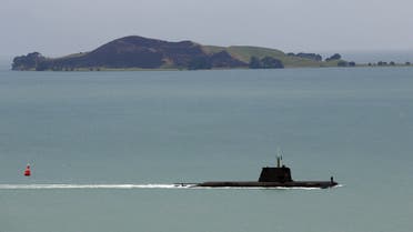 The Submarine HMAS DECHAINEUX from Australia arrives in the Waitemata Harbour. (File Photo: AFP)