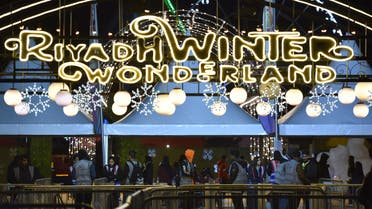 A picture taken on January 23, 2020 shows Saudis at the Riyadh Winter Wonderland amusement park in the Saudi capital. (AFP)