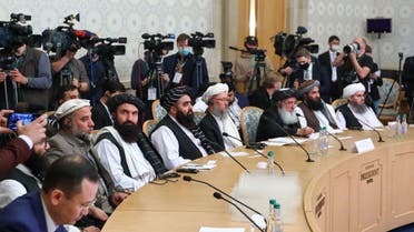 وفد طالبان خلال لقاء صيغة موسكو