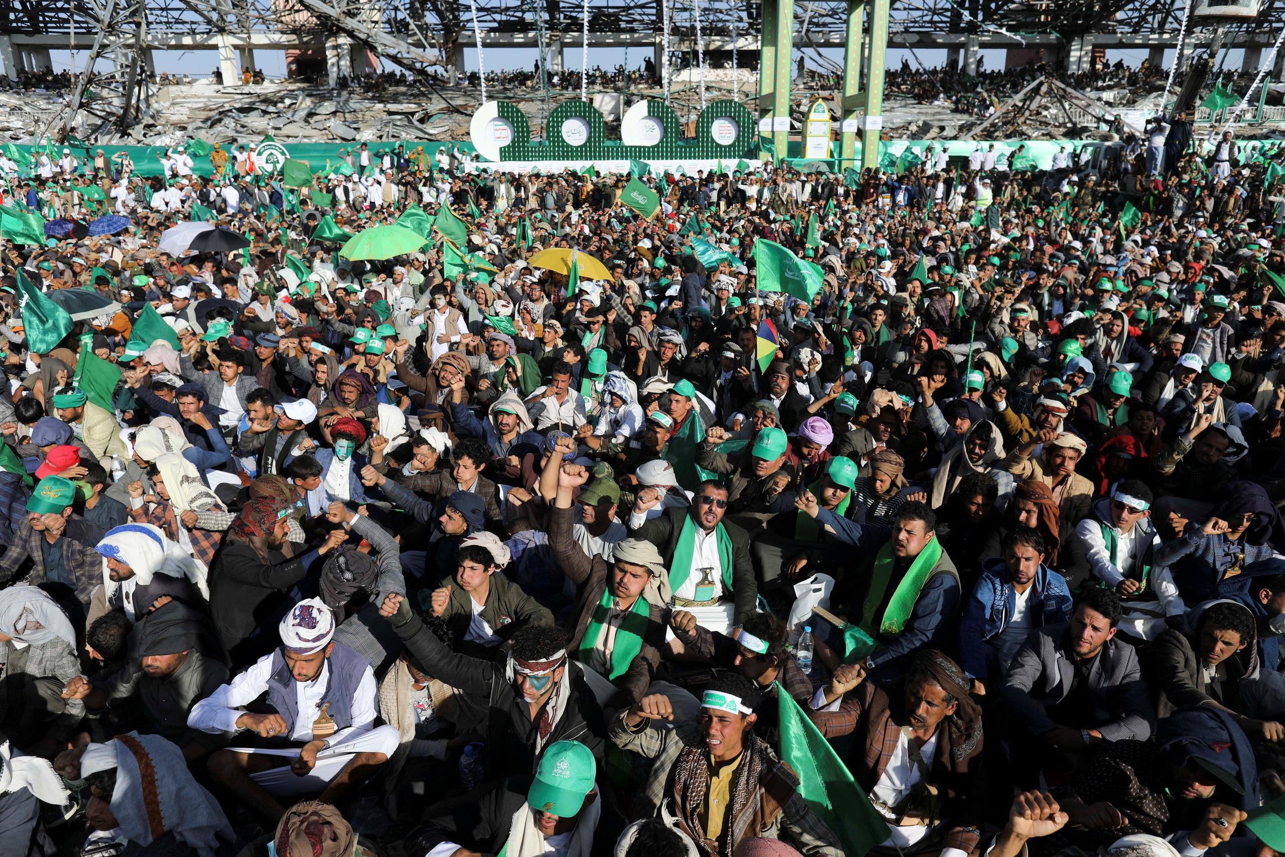 مسيرة حوثية في صنعاء