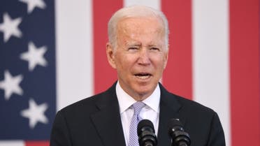 President Joe Biden speaks at an event at the Electric City Trolley Museum in Scranton on October 20, 2021 in Scranton, Pennsylvania. (AFP)