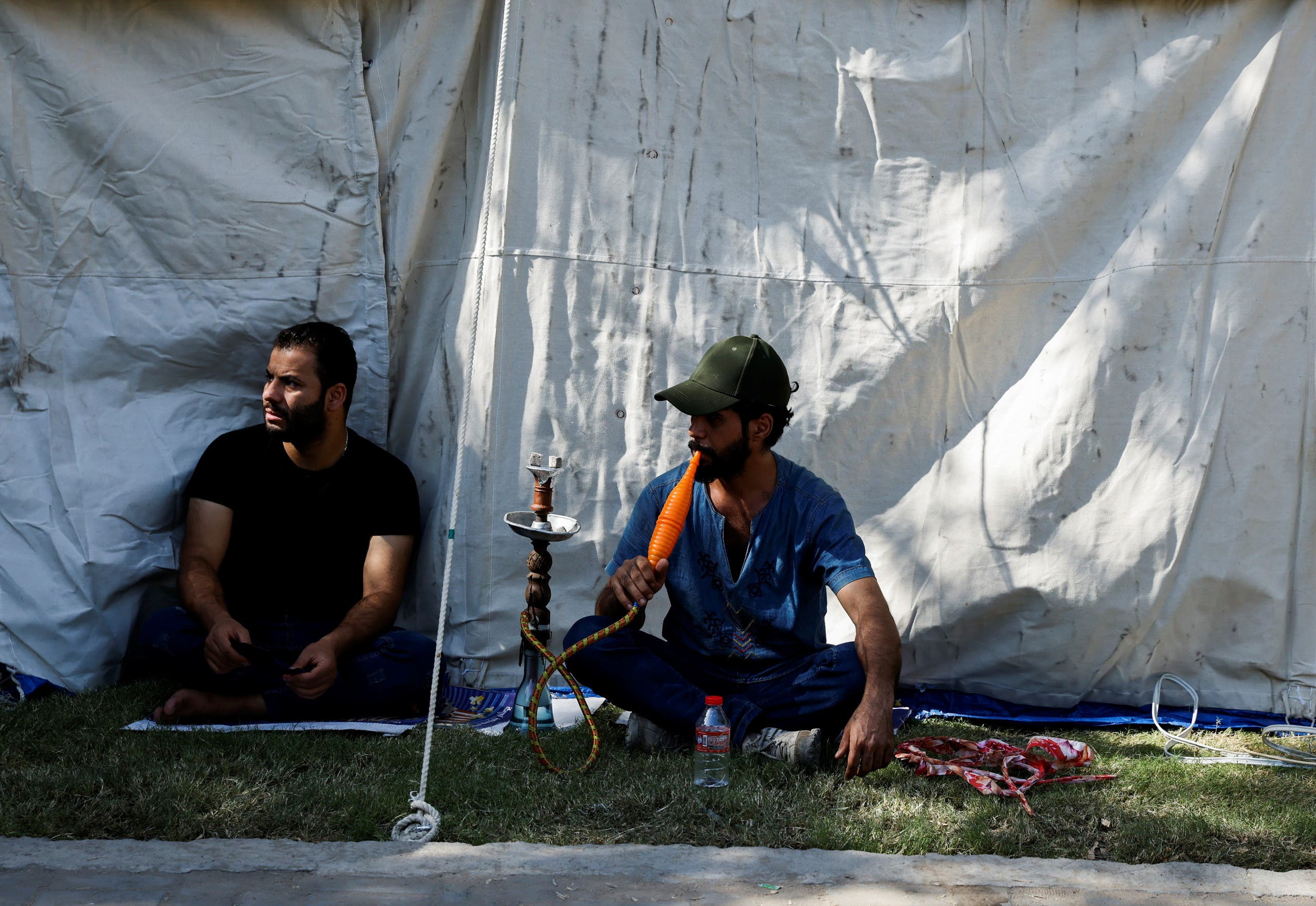 من اعتصام أنصار تحالف الفتح في بغداد (أرشيفية- رويترز)