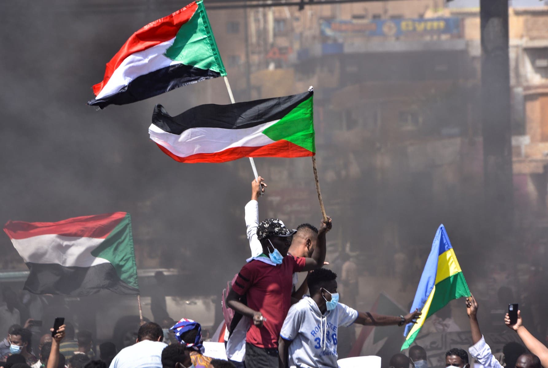 من تظاهرة سابقة في الخرطوم لمؤيدي الحكومة السودانية (فرانس برس)