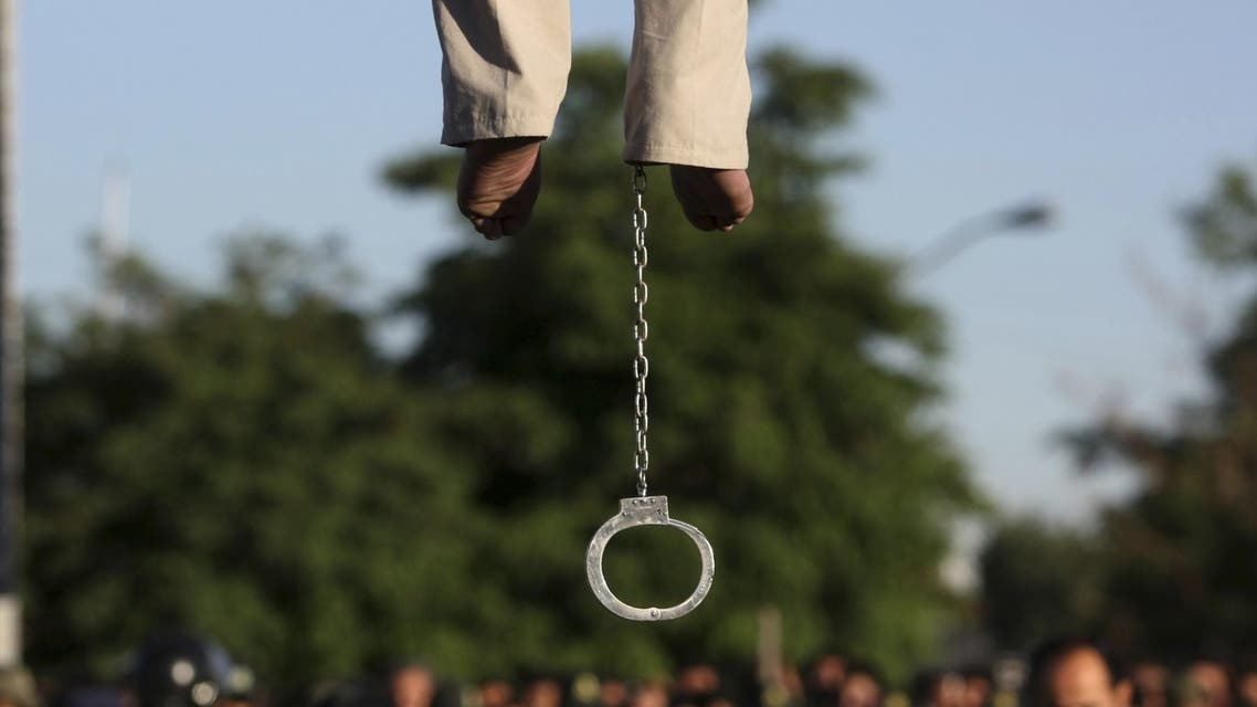 خلال عملية إعدام في إيران