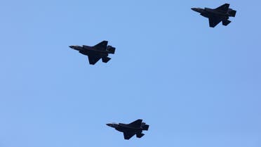 Israeli Air Force F-35 fighter jets fly over the Mediterranean Sea during an aerial show as part of the celebrations for Israel's Independence Day marking the 70th anniversary of the creation of the state, in Tel Aviv, Israel April 19, 2018. REUTERS/Amir Cohen