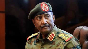 Sudan's top army general Abdel Fattah al-Burhan holds a press conference at the General Command of the Armed Forces in Khartoum on October 26, 2021. (AFP)