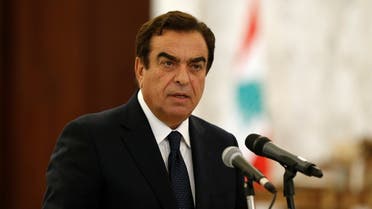 Lebanon's Information Minister George Kordahi speaks at the presidential palace in Baabda, Lebanon September 13, 2021. (Reuters)