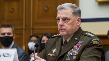 United States Army General Mark A. Milley, Chairman of the Joint Chiefs of Staff at the Rayburn House Office building on Capitol Hill on September 29, 2021 in Washington, DC. (AFP)