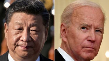 Chinese President Xi Jinping (L) in Beijing on July 3, 2019; and US President Joe Biden at the White House in Washington, DC, on May 17, 2021. (AFP)