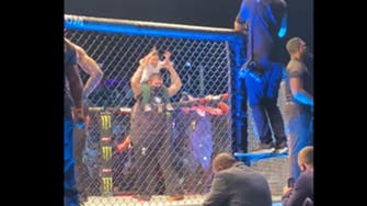 Social media star Hasbullah makes an appearance in the cage at UFC 267 in Abu Dhabi
