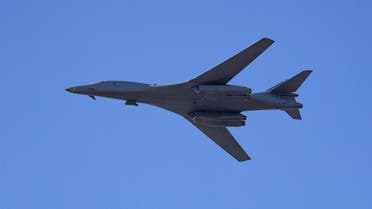 U.S. Air Force Rockwell B-1B Lancer bomber flies over Vilnius, Lithuania March 3, 2021. (Reuters)