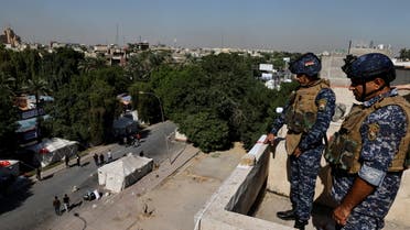 Iraqi security forces keep watch from the roof of a building near the Green Zone in Baghdad, Iraq, October 20, 2021. (File photo: Reuters)