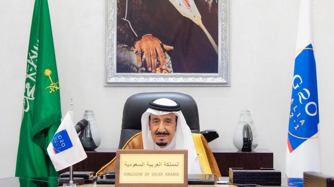 Saudi Arabia’s King Salman bin Abdulaziz Al Saud virtually headed the Kingdom’s delegation to this year’s G20 Summit. (SPA)