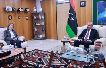 لقاء اللافي مع نائبة السفير البريطاني لدى بلاده كيت انجليش