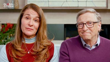 In this screengrab, (L-R) Melinda Gates and Bill Gates speak during One World: Together At Home presented by Global Citizen on April, 18, 2020. (AFP)