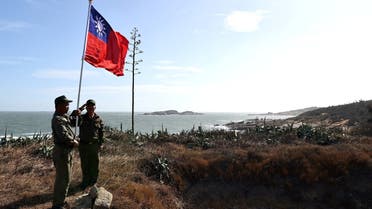 Veterans take part in a flag raising ceremony at a former military post on Kinmen, Taiwan, October 15, 2021. (File photo: Reuters)