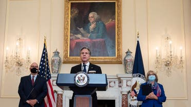 Secretary of State Antony Blinken speaks at the State Department, Nov. 5, 2021. (AP)