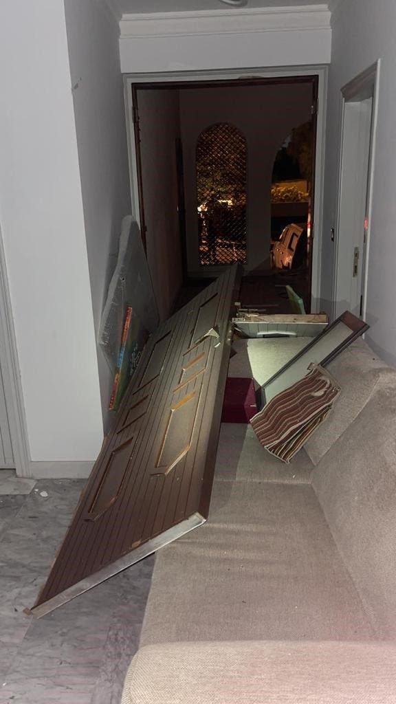 תמונות של הנזק בביתו של אל-קזמי לאחר שתקף את הבית בצעדה ממולכדת 