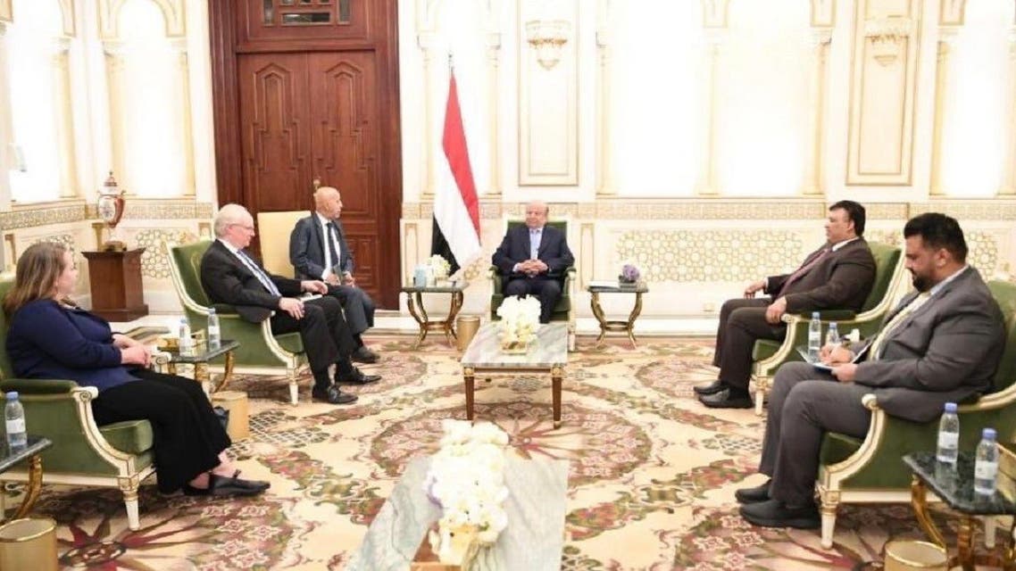 US Special Envoy for Yemen Tim Lenderking meets with the Yemeni government in Aden, Nov. 8, 2021. (US State Department Twitter)