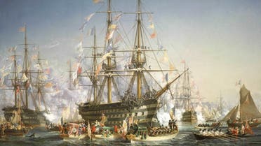 لوحة تجسد عددا من السفن الفرنسية بالقرن السابع عشر