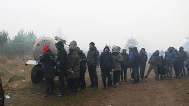 لاجئون على حدود بيلاروسيا (فرانس برس)